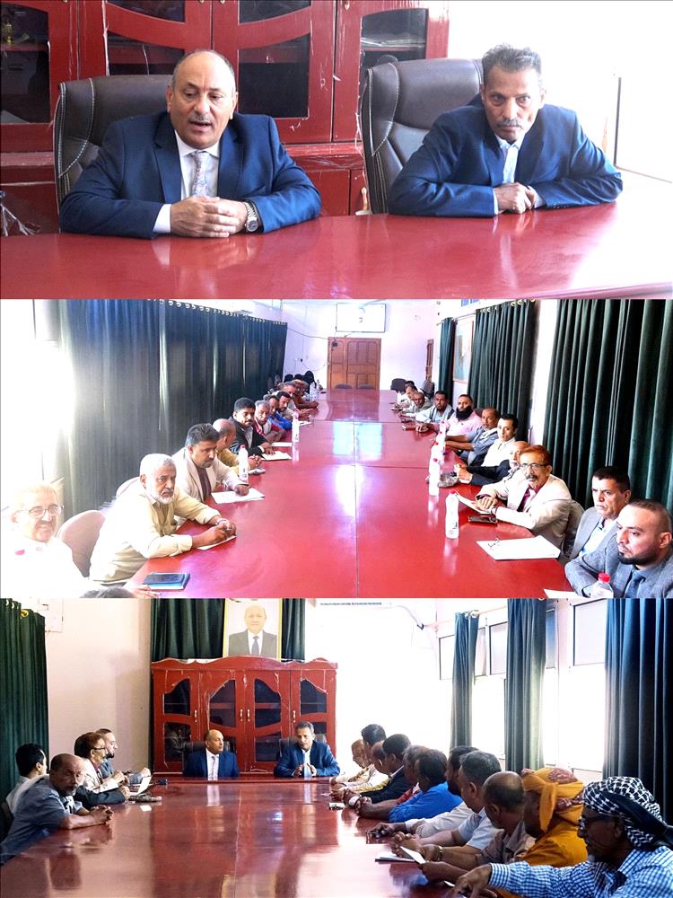 محافظ أبين ونائب وزير الصناعة والتجارة يبحثان سبل تطوير القطاع الصناعي والاستثماري بالمحافظة