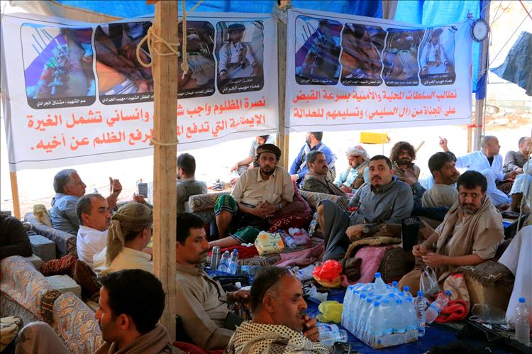 الغيضة: الوكيل محمد معوضة يستقبل الشيخ محمد كده مخيم الاعتصام في قضية الطفل الجرادي