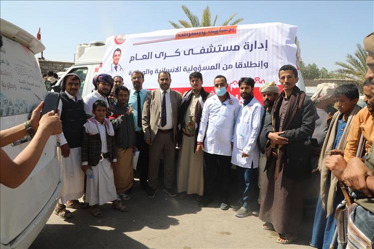 مستشفى كرى العام يقيم نقطة طبية لمساندة الجرحى المعتصمين في مأرب