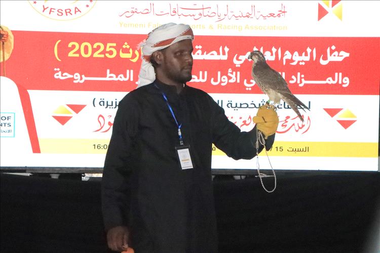 مبيعات تتجاوز 7 ملايين و850 ألف ريال في المزاد الوطني الأول للصقور المطروحة في اليمن بالمكلا