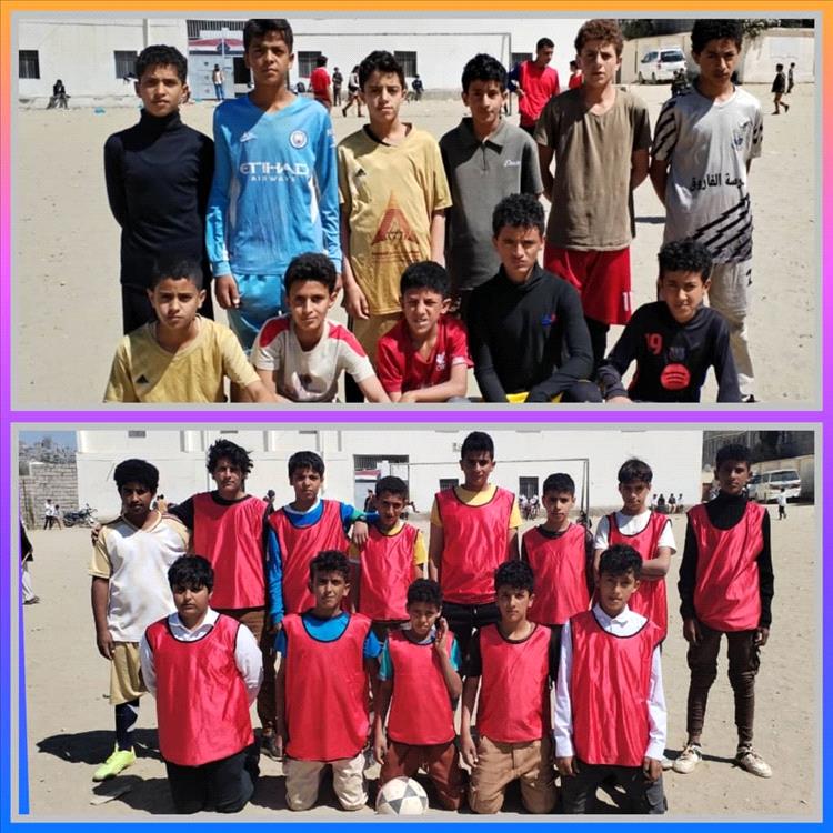 بالثلاثية الصف التاسع يتصدر دوري كرة القدم بمدرسة الفاروق  يافع لبعوس