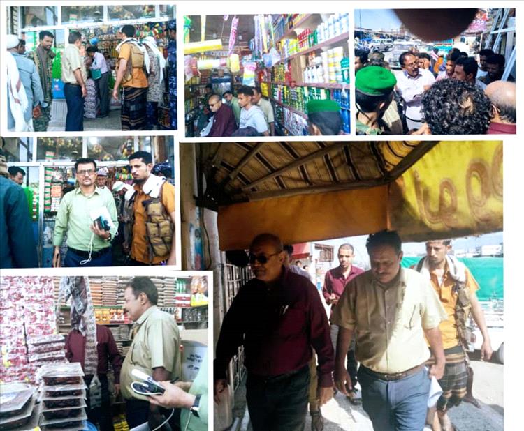 بتوجيه المحافظ "تركي" مكتب الصناعة والتجارة بلحج  يكثف الرقابة على الأسواق بـ "العند" و"تبن"  وبمعية مدير مديرية تبن