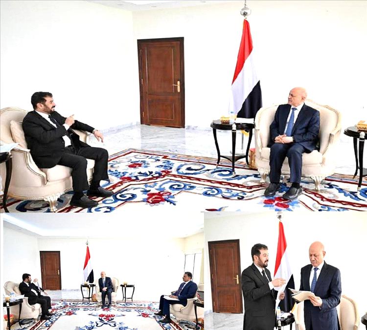 خلال لقائه بالقاضي السقاف.. الرئيس العليمي يؤكد المضي في تعزيز آليات الرقابة والمحاسبة ومكافحة الفساد