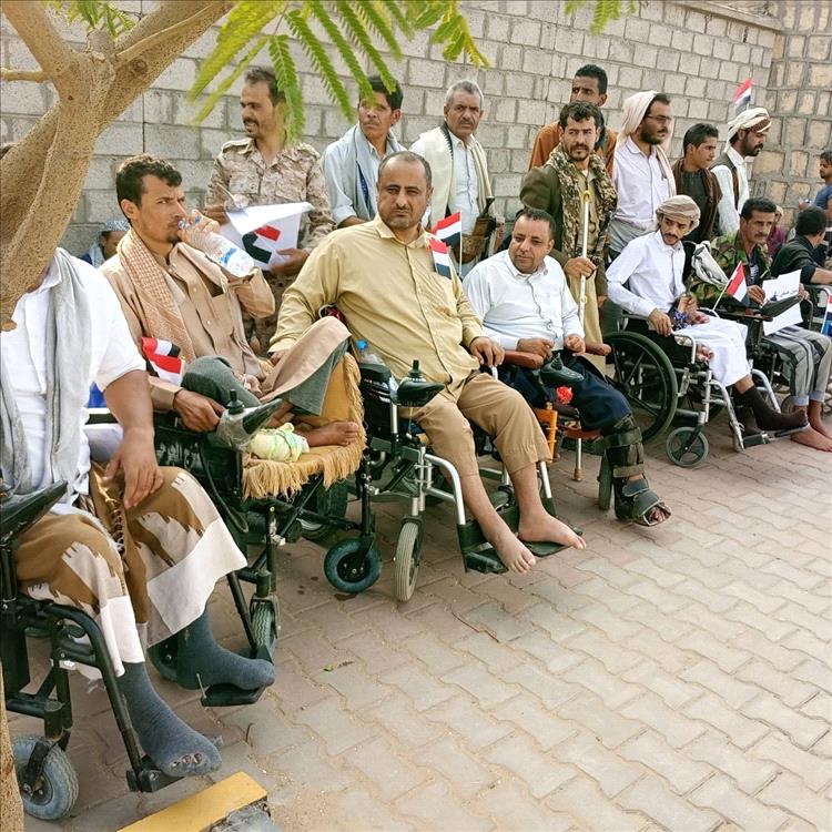 جرحى ومعاقي الجيش وأسر الشهداء يطالبون بصرف رواتبهم