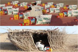 "تراحم" توزع سلال غذائية لأسر متضررة من السيول في أبين