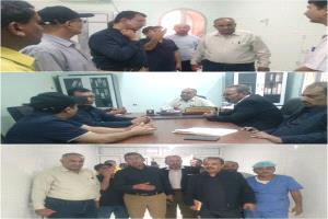 رئيس هيئة مستشفى الرازي أبين يستقبل فريق القيادات الإدارية المكلف من وزير الصحة والسكان