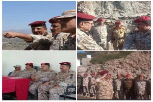 وزير الدفاع يتفقد الوحدات العسكرية بالمنطقة العسكرية الثامنة والمحورالعسكري بمحافظة الضالع