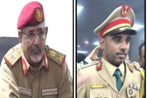 اللواء الركن محمد الزُبيدي يهنئ العميد إبراهيم قائد بمناسبة نيله زمالة كلية الدفاع الوطني