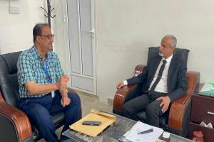 الوكيل الشبحي يلتقي مدير فروع معهد أمين ناشر للعلوم الصحية