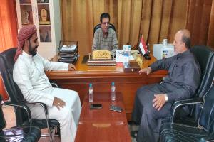 مدير عام مديرية القطن يلتقي إدارة مؤسسة أركان حضرموت للمقاولات