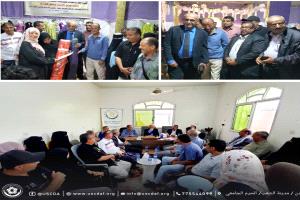 اتحاد الجمعيات والمؤسسات يدشن توزيع معدات طبية وأقمشة واستلام المنتجات ودورة خياطة