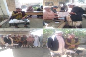 مدرسة أبناء الريف بمديرية لودر تحتفي بتكريم الأستاذ القدير حسين عبد اللّه عوض البجيري