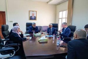 باصهيب يبحث مع وفد مسؤولي قطاع المياه بالبنك الدولي تغطية الاحتياجات الاساسية لقطاع المياه