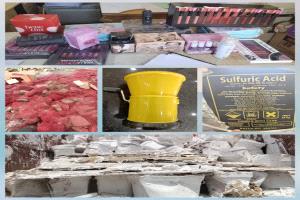 هيئة المواصفات والمقاييس ترفض وتتلف منتجات مخالفة في عدن الوديعة وشحن وتعز