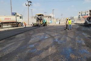 مدير عام المنصورة يتفقد الأعمال النهائية بمشروع إعادة تأهيل شارع الخمسين