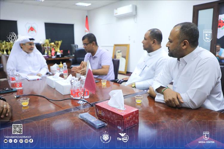 تضامن حضرموت يبحث مع الريان القطري تعزيز أواصر الشراكة المستدامة والتبادل الرياضي