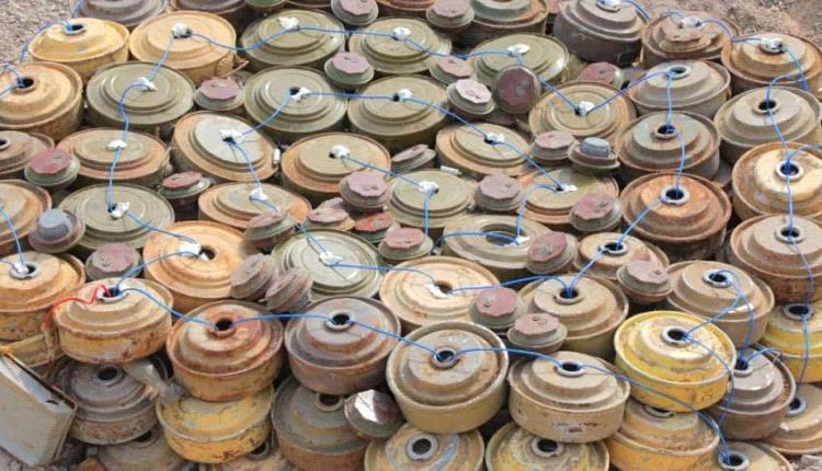 مسام يعلن نزع 21 لغماً حوثياً وعبوة ناسفة جرفتها السيول في مديرية كتاف بصعدة