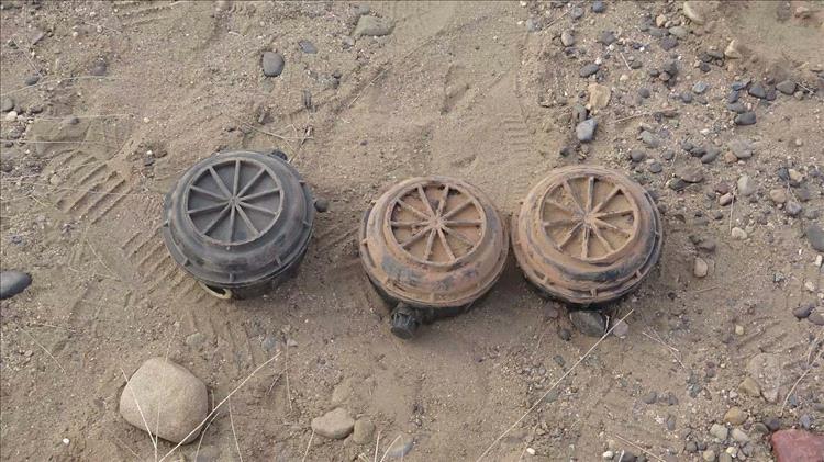 مسام يعلن اكتشاف حقل ألغام حوثية مضادة للدبابات قرب قرية مأهولة في ميدي بحجة