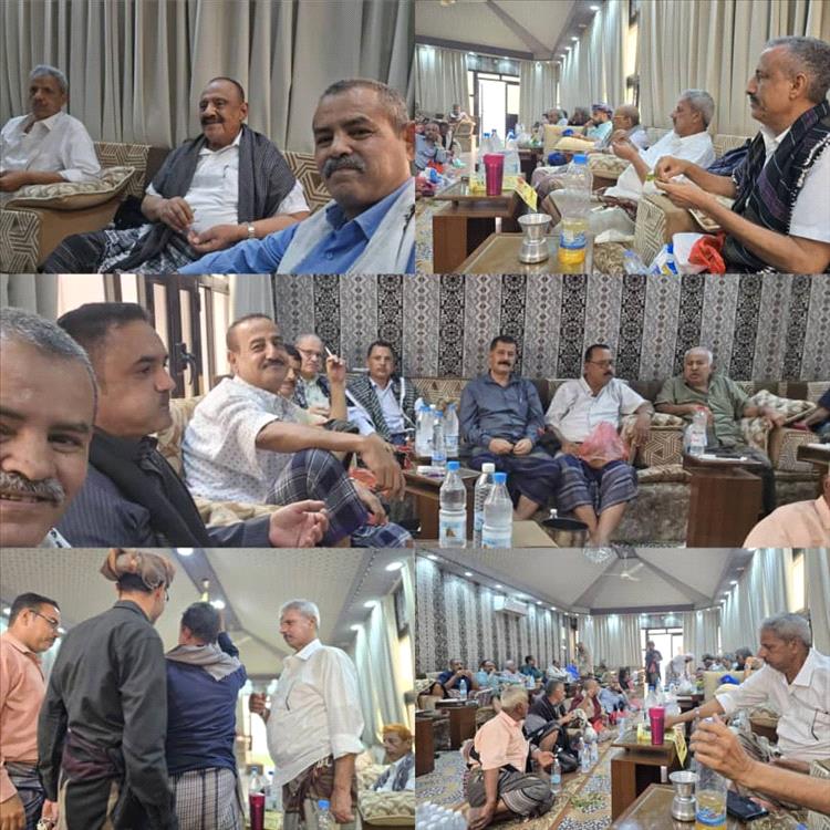 المئات من المسؤولين والشخصيات السياسية والقيادات العسكرية والأمنية يزورون محافظ لحج اللواء تركي للاطمئنان على صحته
