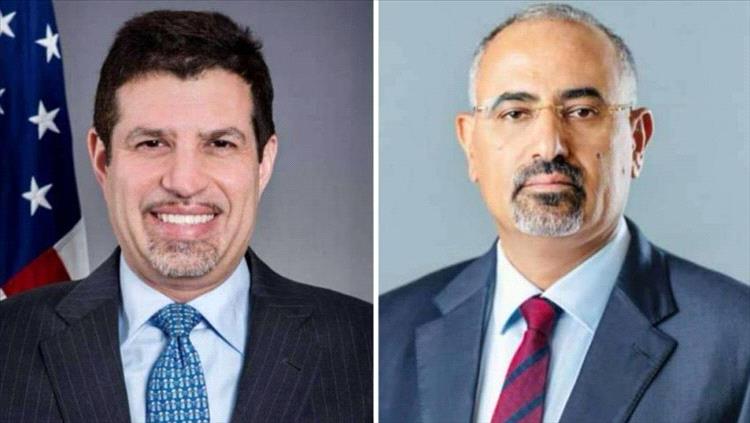 اللواء الزُبيدي يناقش مع السفير الامريكي جهود مجلس القيادة لمسار الإصلاحات والتعافي الاقتصادي