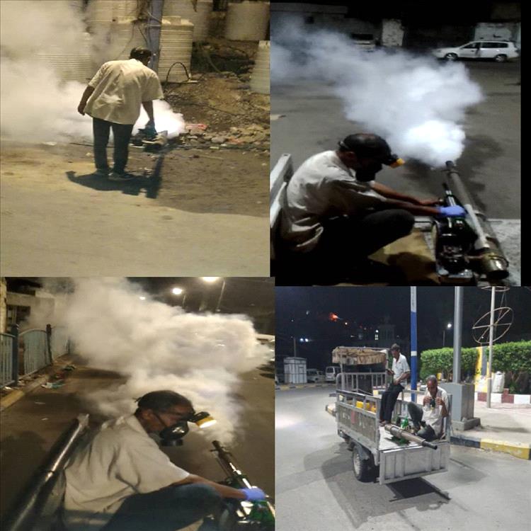 استمرار حملة رش ضبابي للقضاء على الحشرات الناقلة للأمراض بالتواهي