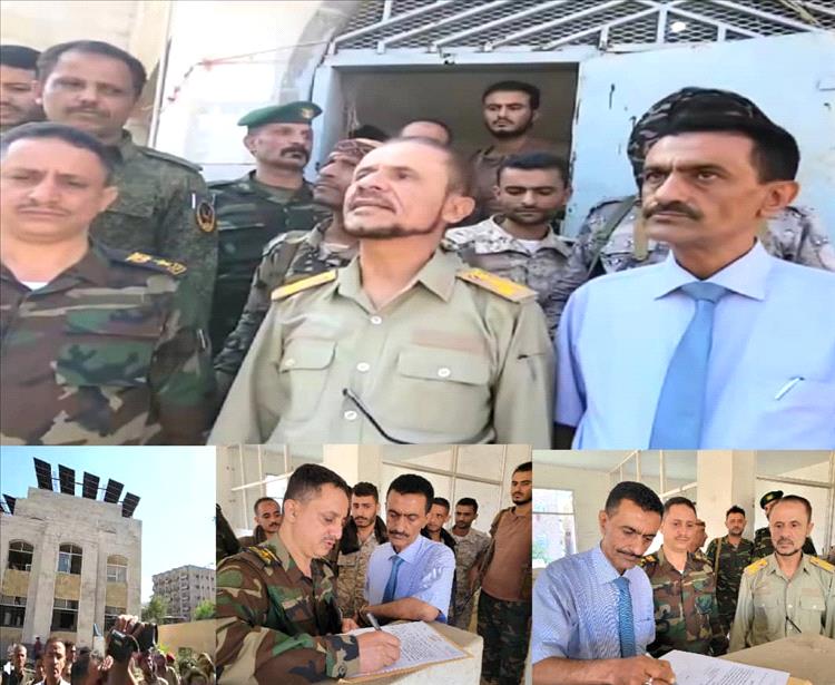 اللجنة الرئاسية بتعز تسلّم مبنى مديرية القاهرة ومبنى إدارة أمنها