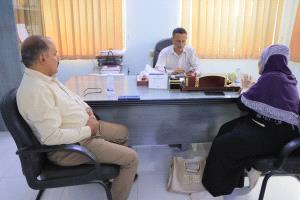 الدكتور العمودي يلتقي بالمشرف المركزي على برنامج التحصين الموسع بوزارة الصحة بسيئون