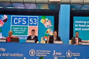 وزير الزراعة والري والثروة السمكية يشارك في أعمال الدورة الـ53 للجنة الأمن الغذائي العالمي ( CFS)  في روما
