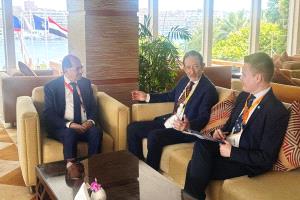 وزير الخارجية يلتقي المبعوث الالماني لدى الأمم المتحدة