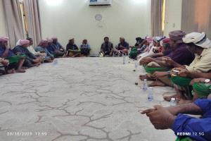 الشيخ عمرو بن حبريش يستقبل مشايخ ووجهاء من قبائل سيبان