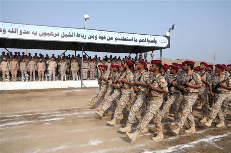 وحدات رمزية من قوات العمالقة الجنوبية تنظم عرضًا عسكريًّا مهيبًا