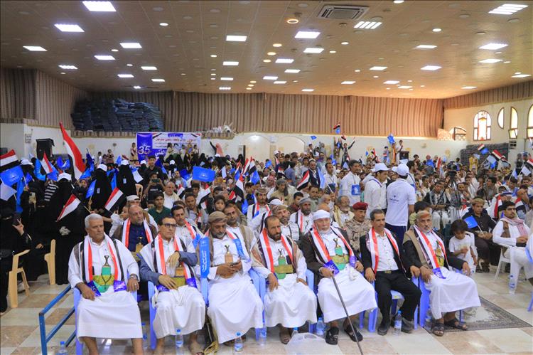 إصلاح المحويت يقيم مهرجاناً خطابياً وفنياً بمدينة مأرب احتفاءً بالذكرى الـ35 لتأسيس الحزب