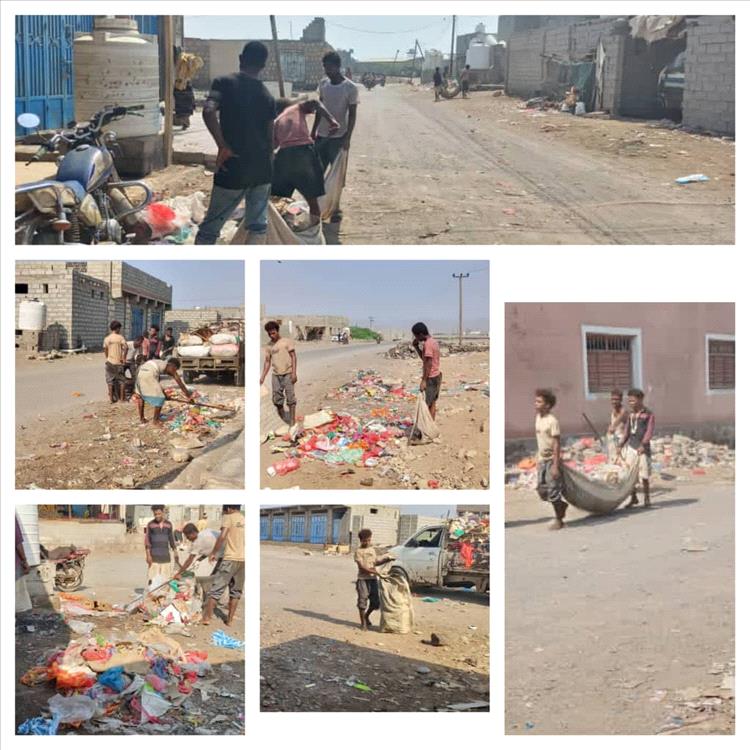 صندوق نظافة أبين يواصل حملات النظافة بشقرة الساحلية.