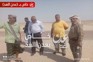 مدير عام مديرية أحور يستقبل وفد صندوق صيانة الطرق والجسور لتفقد أضرار السيول
