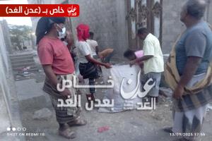 حملة نظافة واسعة في مديرية أحور بعد موجة غبار