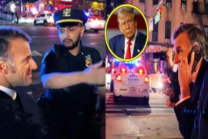 الشرطة الأمريكية توقف الرئيس الفرنسي بأحد الشوارع و(ماكرون) يتصل بـ(ترامب)!! (فيديو)