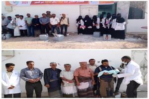 تدشين الجولة الثانية من الحملة الوطنية الطارئة ضد شلل الأطفال بمديرية حبان