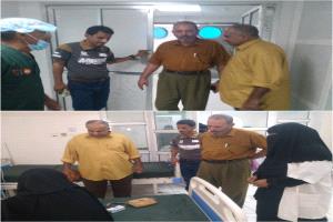 مدير عام صحة أبين يقوم بزيارة تفقدية لهيئة مستشفى الرازي ويناقش مع رئيس الهيئة تعزيز الخدمات الصحية