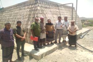 مأمور لودر يدشن تسليم خزان مياه أماجل المُقدم من الصندوق الاجتماعي للتنمية فرع عدن