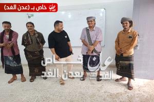 مدير عام أحور ومدير التربية يستقبلان الفريق الهندسي لمتابعة سير العمل في مجمع الزهراء التعليمي