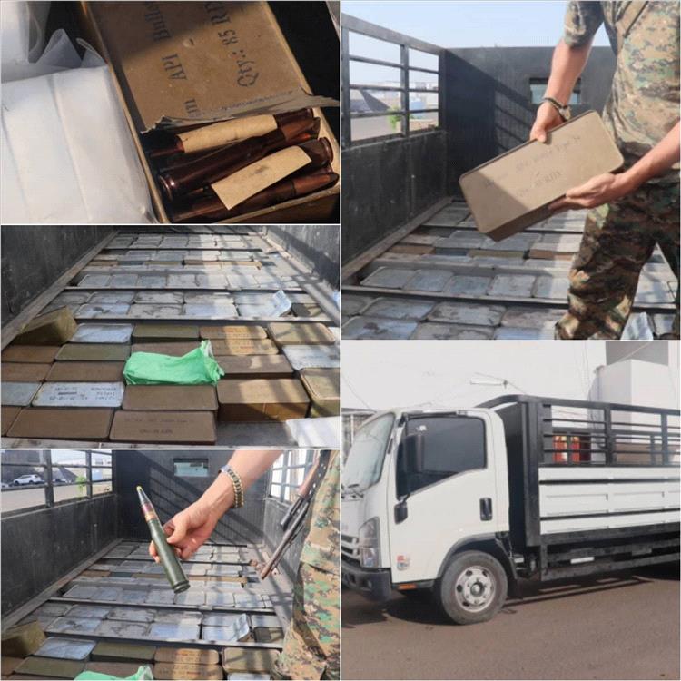 قوات الأمن الوطني بعدن تضبط شاحنة محمّلة بكميات كبيرة من الذخائر المهربة