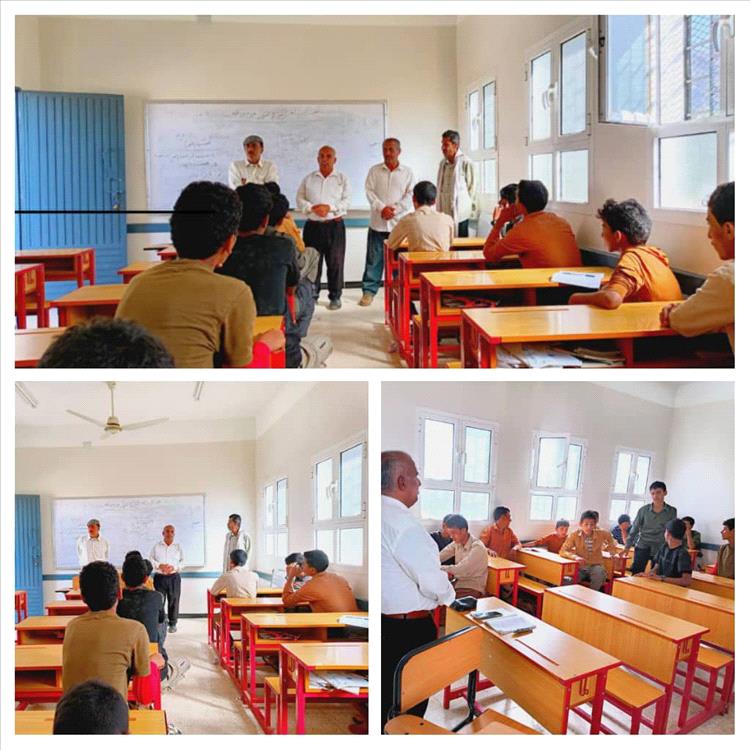 مدير مكتب التربية بمديرية لودر يتفقد التعليم الأساسي والثانوي بقرية الشعة