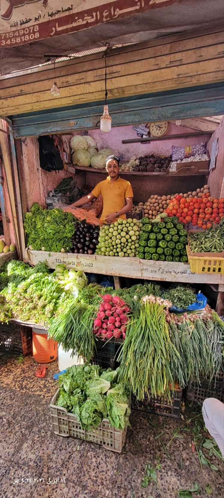 نشرة أسعار الخضروات في الشيخ عثمان الثلاثاء 14 أبريل 2026