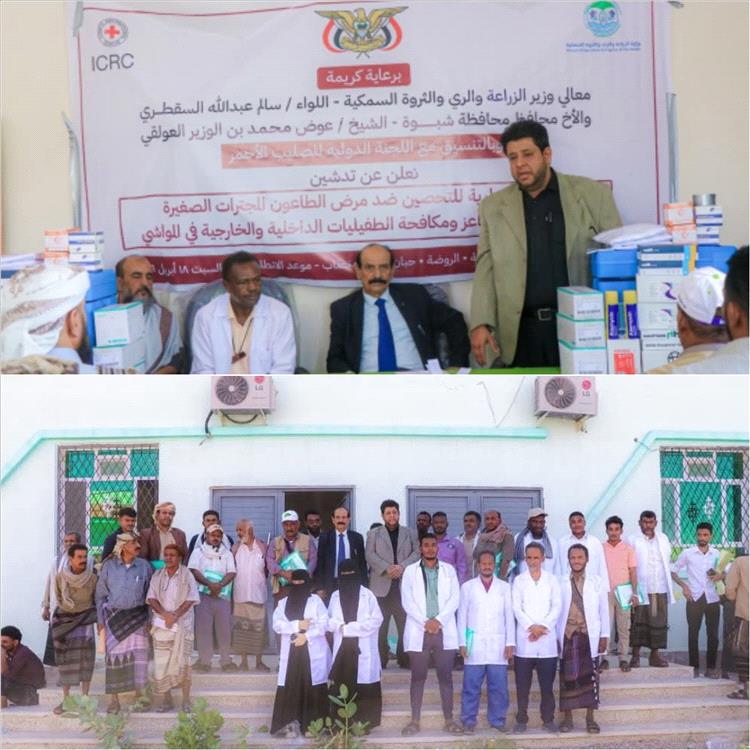 تدشين حملة بيطرية شاملة لتحصين الثروة الحيوانية في عدد من مديريات شبوة