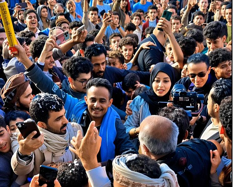 حشود تلتف حول أشواق علي في إب… وتساؤلات عن غياب السياسيين عن الشارع