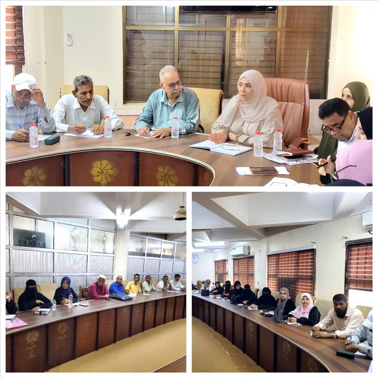 مايسة عشيش تجتمع برؤساء الشعب ومديرو الإدارات بمكتب التربية والتعليم بعدن وتكشف عن تفاصيل مرحلة للمعالجات والانضباط 