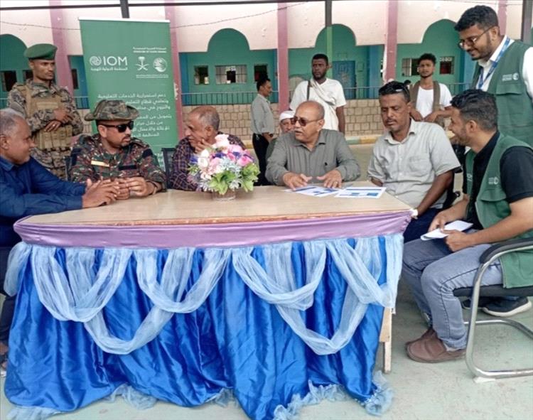 مدير عام تبن يسلم مواقع مشاريع توسعة وتأهيل ثلاث مدارس بدعم سعودي وتنفيذ منظمة (IOM)