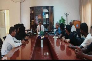 مدير عام صحة لحج يلتقي خريجي الدفعة الأولى من "معهد أمين ناشر فرع لحج " لبحث ترتيبات حفل التخرج