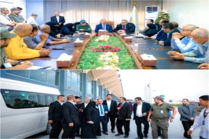 وزير النقل يتفقد سير العمل و مستوى الأداء في مطار عدن الدولي