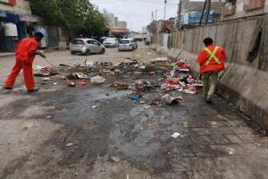 بتوجيهات من مدير عام المديرية..  تنفيذ حملة نظافة واسعة في شارع الثقافة بمديرية خور مكسر